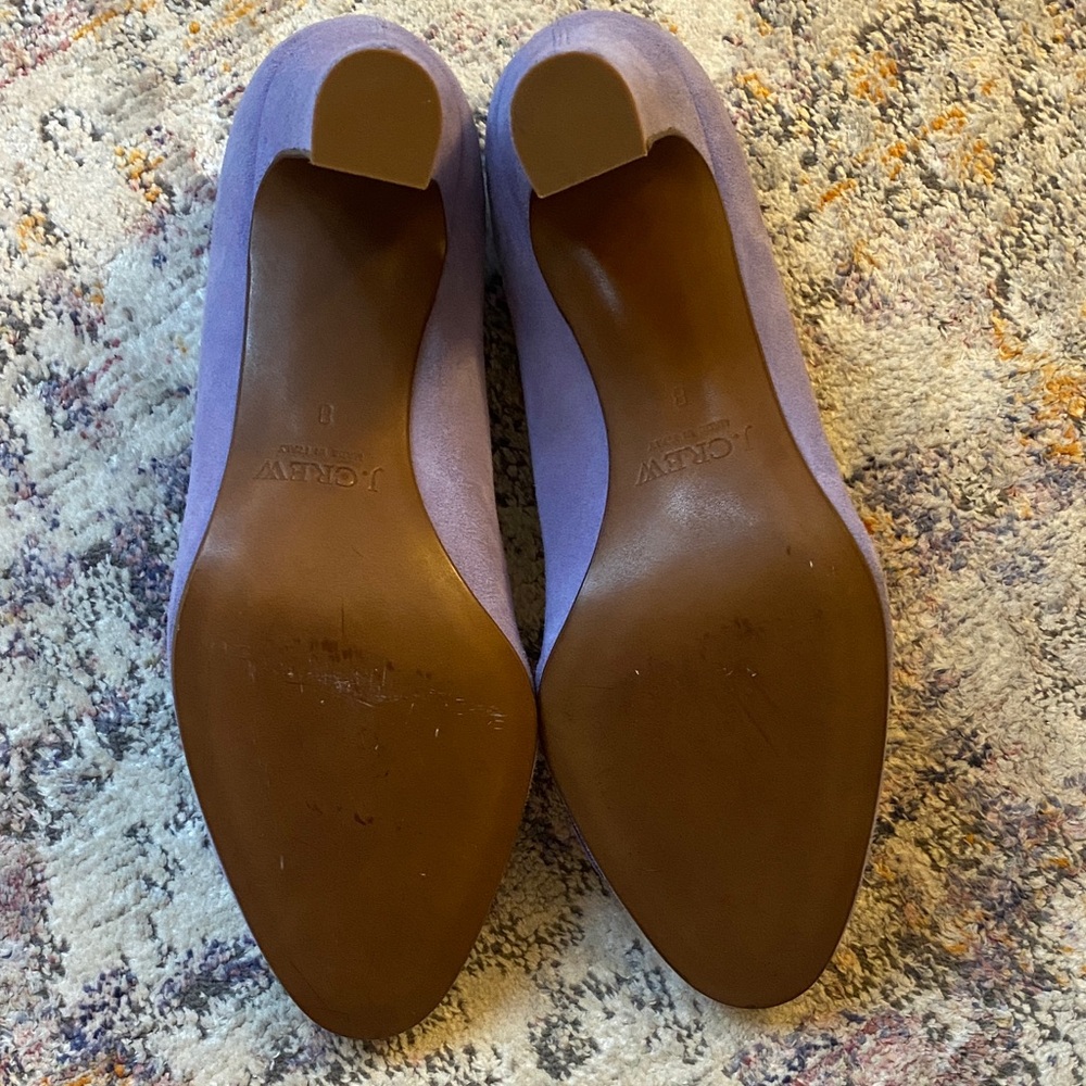 J. Crew Lavender Suede Round-Toe Pumps - Picture 3 of 3